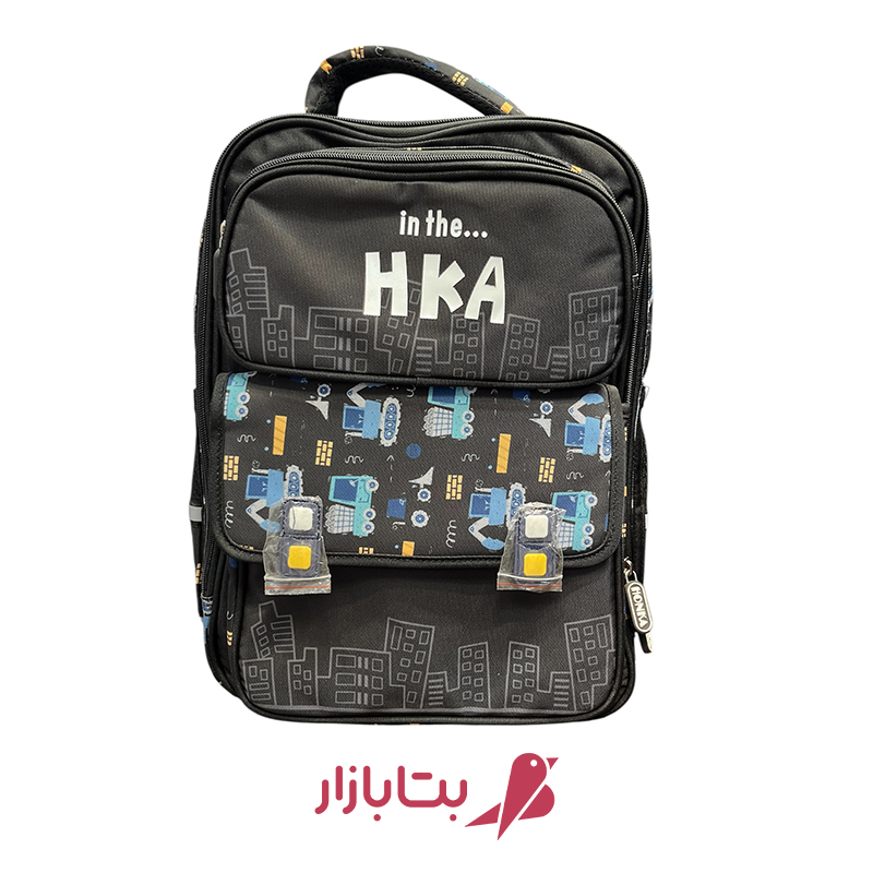 کوله‌پشتی بچه گانه طرح ربات شهری مدل HKA مخصوص مدرسه