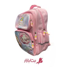 کوله پشتی دخترانه طرح عروسکی با رنگین کمان
