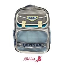 کوله پشتی مدرسه‌ای پسرانه اسپرت طوسی آبی