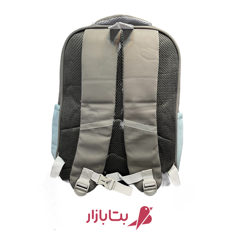 کوله پشتی مدرسه‌ای پسرانه اسپرت طوسی آبی بتابازار