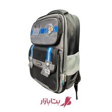 کوله پشتی مدرسه‌ای پسرانه اسپرت طوسی آبی