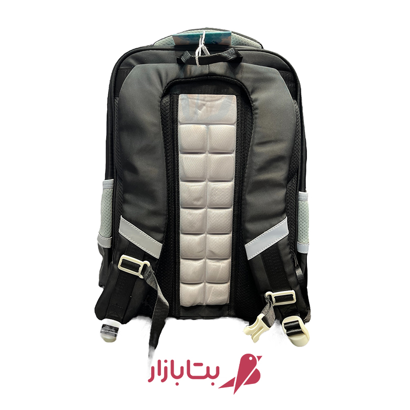 کوله پشتی مدرسه‌ای پسرانه اسپرت طوسی آبی