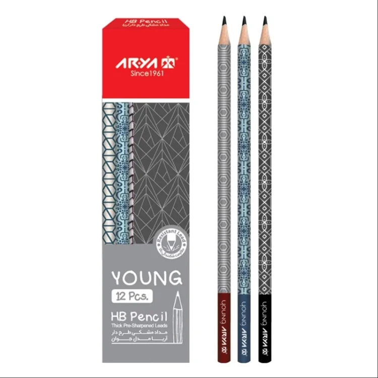 مداد مشکی آریا طرح جوان young