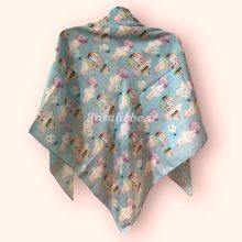 روسری نخی بچه گانه (قواره 90) بالون گل‌دار