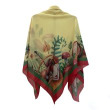 روسری نخی گردش پاییزی حاشیه دار