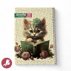 دفتر شفیعی 50 برگ طرح گربه
