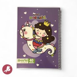 دفتر شفیعی 40 برگ طرح  princess candy mermaid