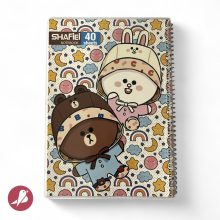 دفتر شفیعی 40 برگ طرح cony brown