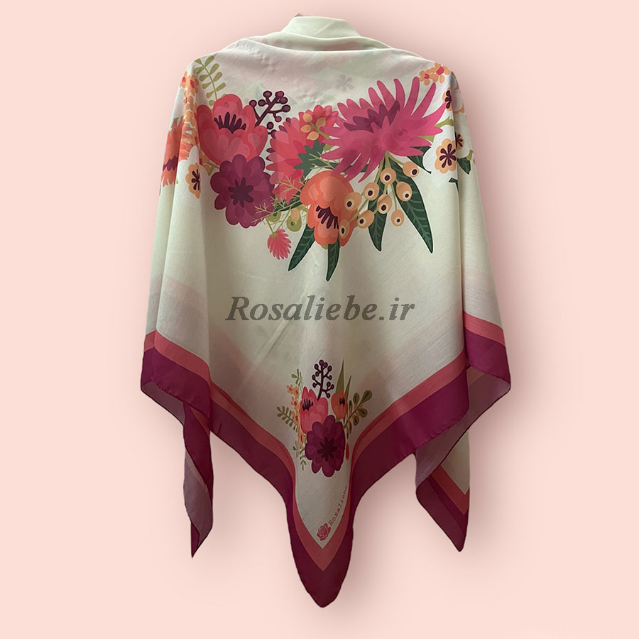 44649روسری نخی قواره متوسط (قواره 110) به گل